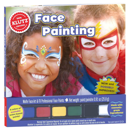 Klutz face painting kit packaging with two children with face paint