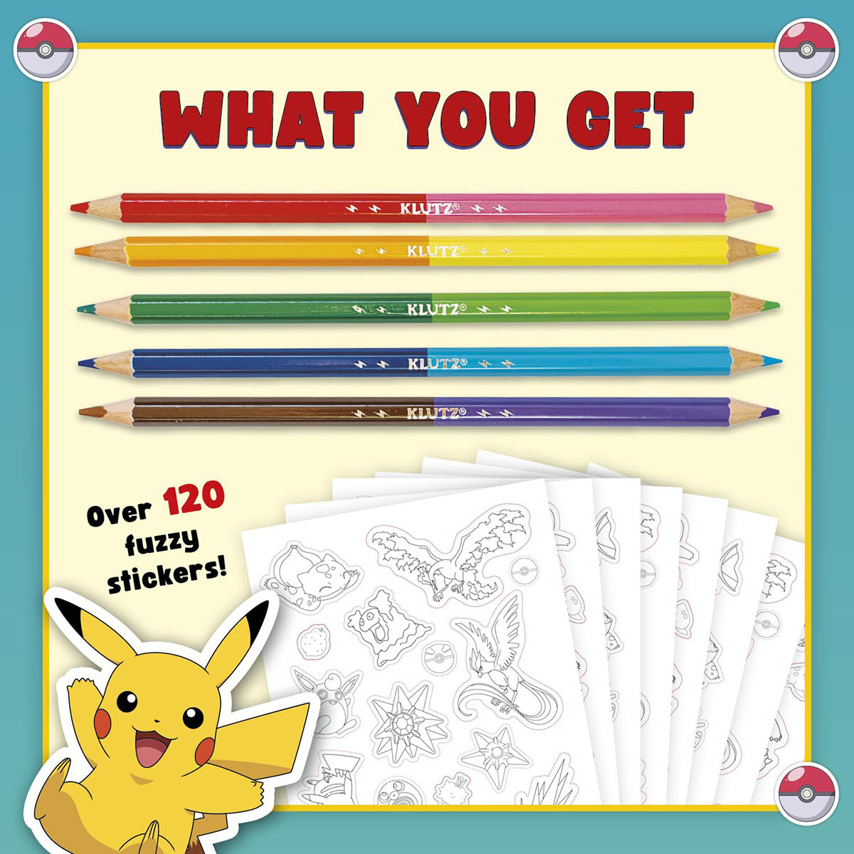 Klutz Pokémon Color Your Own Fuzzy Stickers