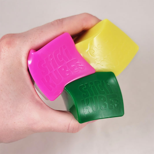 StickiKubes Jumbo 3 Cube Pack - Yellow, Pink, & Green