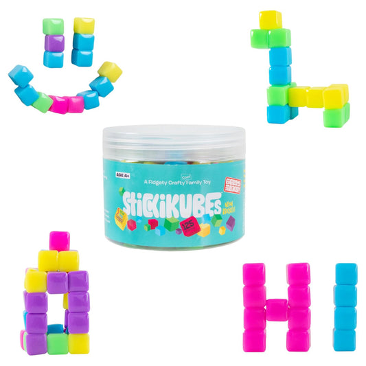 StickiKubes 125 Cube Tub - Rainbow Colors
