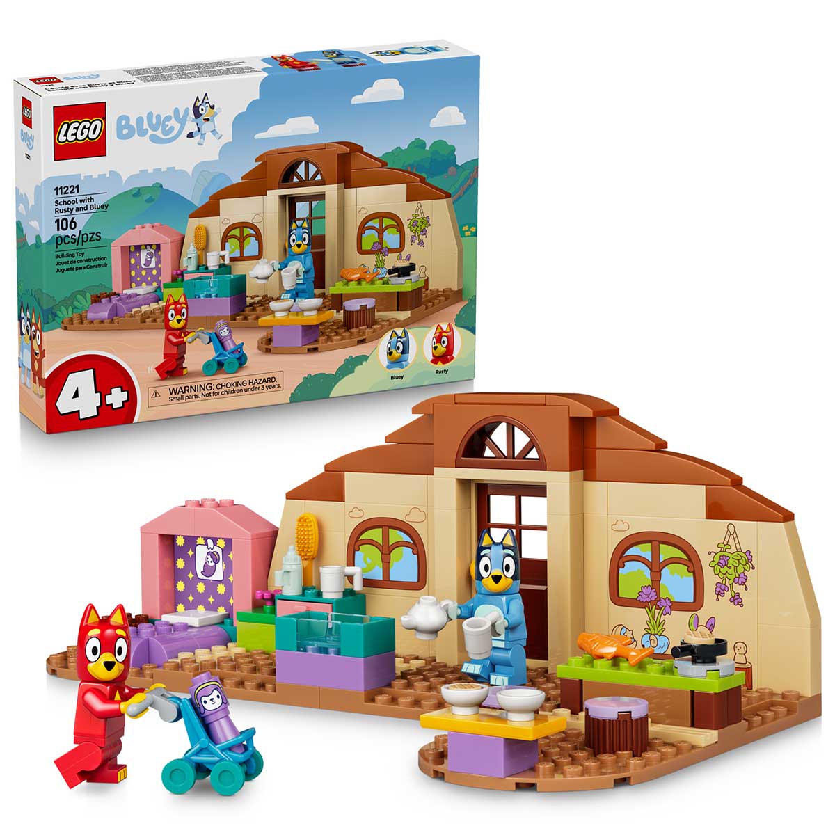 LEGO BLUEY School with Rusty and Bluey