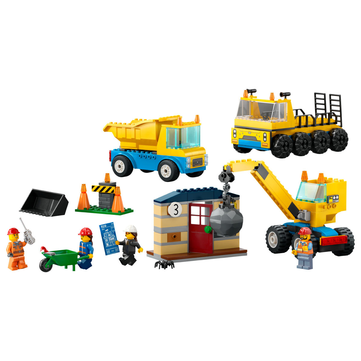LEGO City Construction Trucks and Wrecking Ball Crane