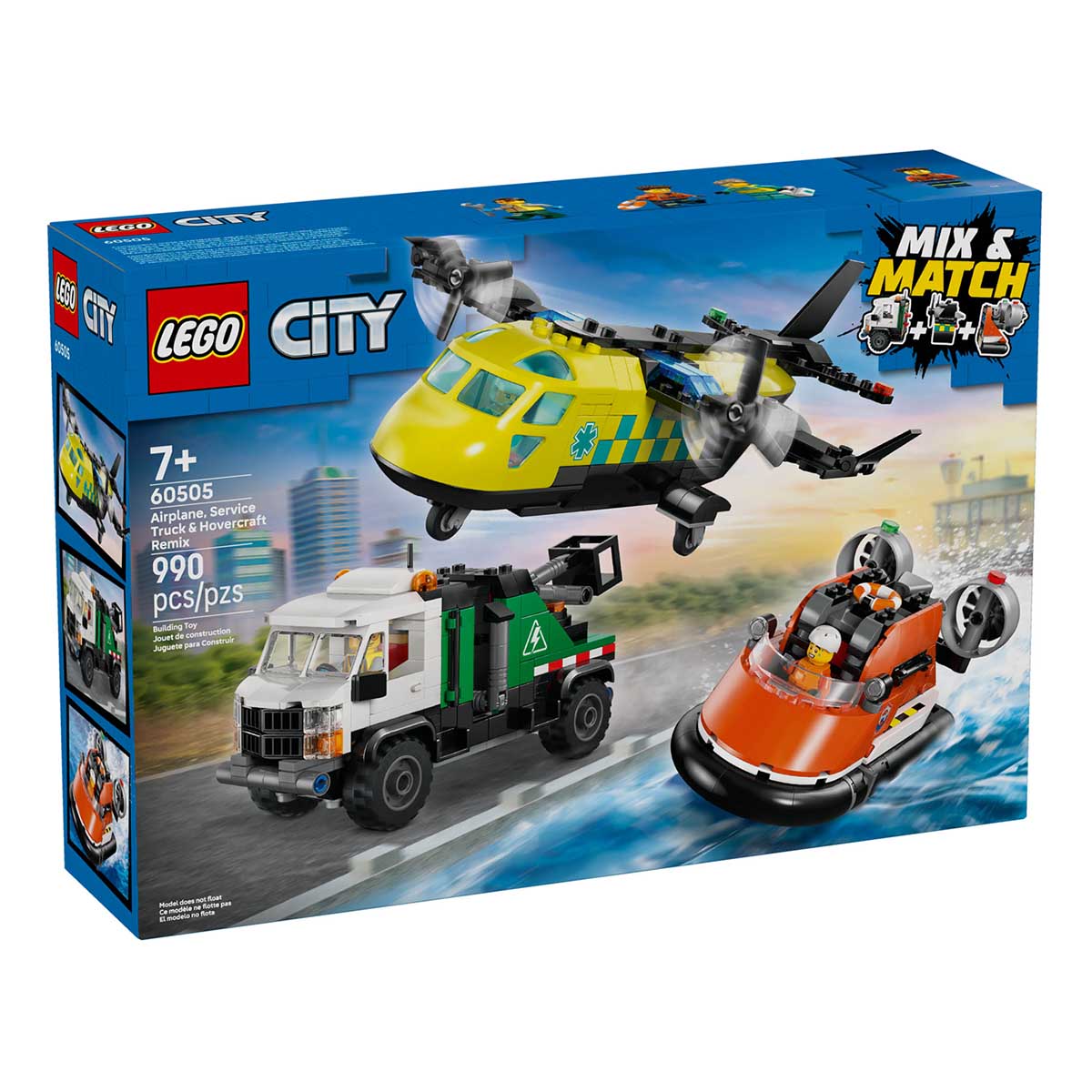 LEGO - CITY Mix & Match Airplane, Service Truck and Hovercraft Remix