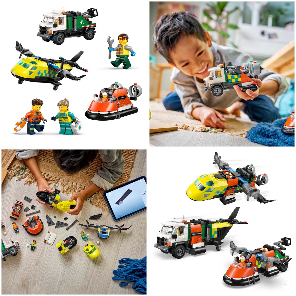 LEGO - CITY Mix & Match Airplane, Service Truck and Hovercraft Remix