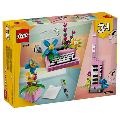 LEGO Creator 3 in 1 Typewriter with Flowers