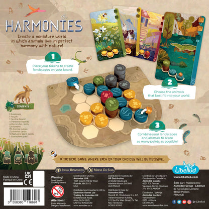 Libellud Harmonies Board Game Back of Box