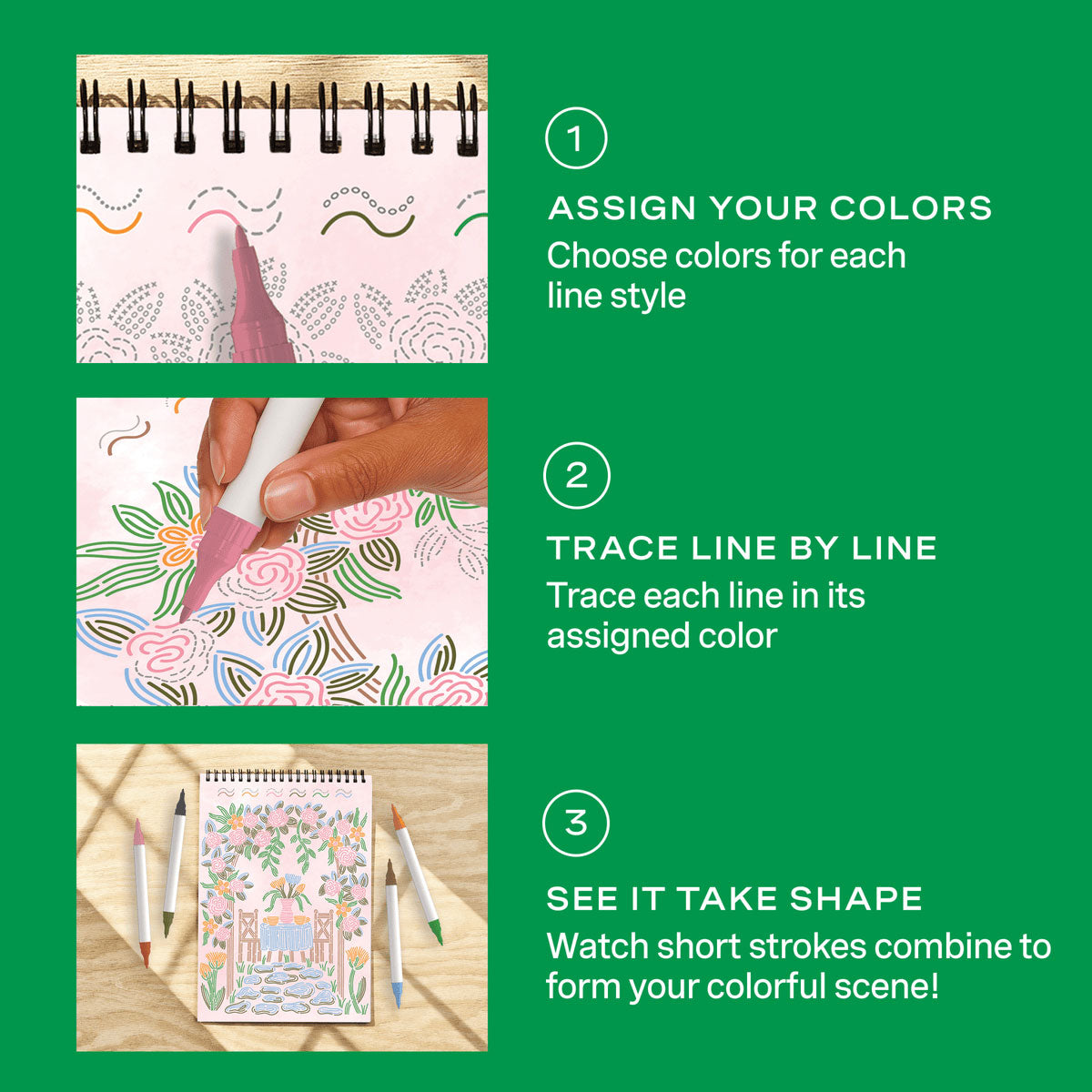 Lifelines FlowArt - Trace-By-Line - Brunch in Bloom