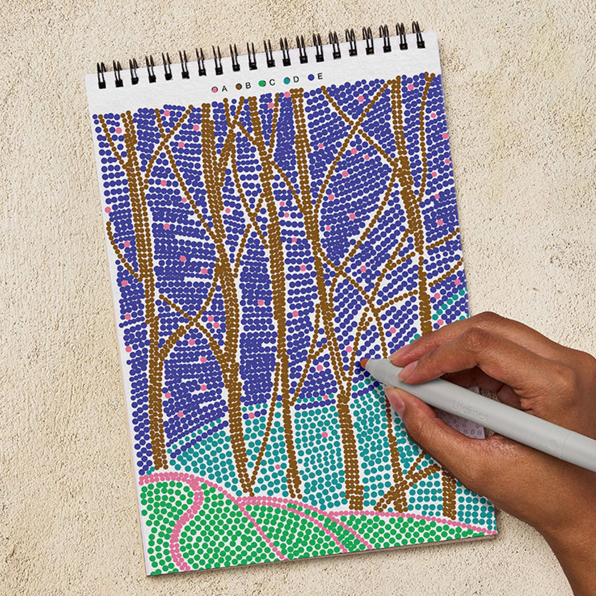 Lifelines FlowArt Dot By Letter - Landscapes