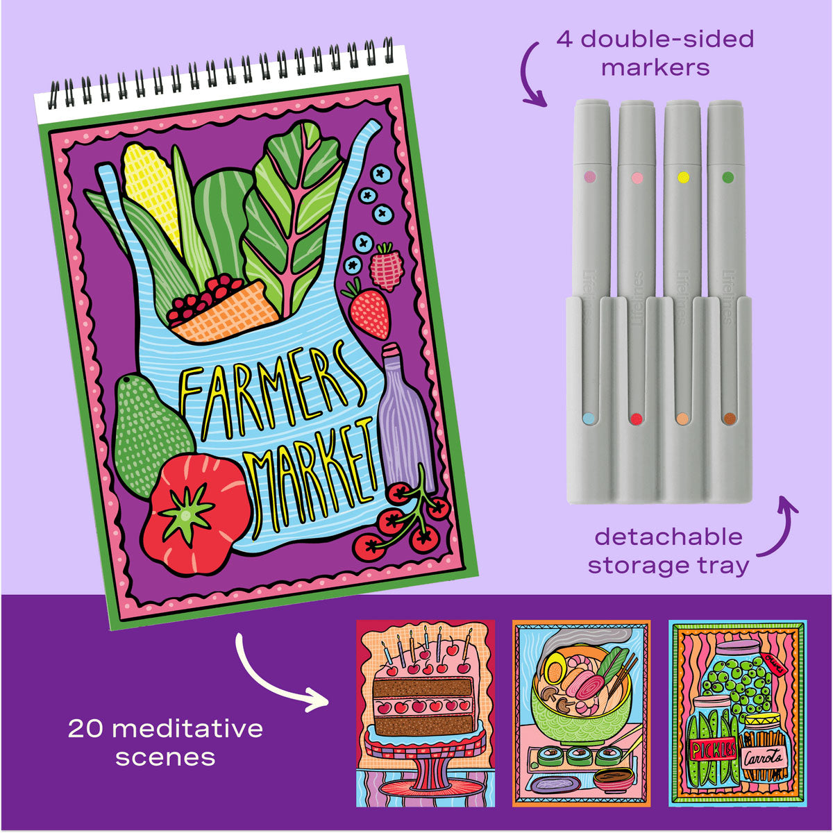 Lifelines FlowArt - Color to Reveal - Foodie Fun