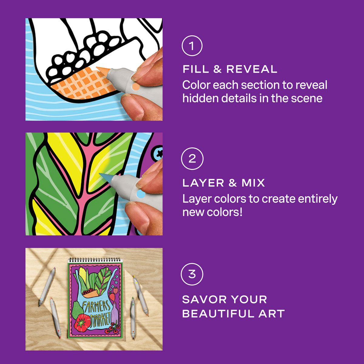 Lifelines FlowArt - Color to Reveal - Foodie Fun