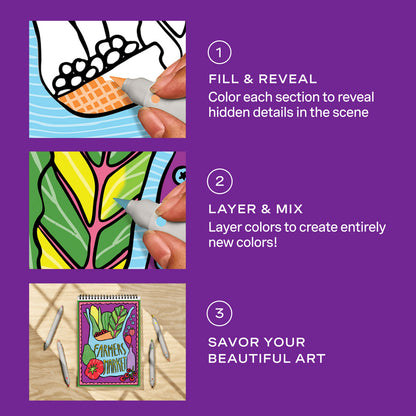 Lifelines FlowArt - Color to Reveal - Foodie Fun