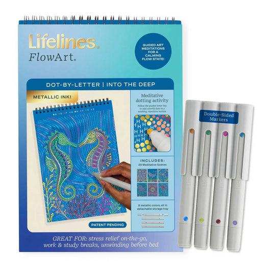 Lifelines FlowArt - Dot-by-Letter with Metallic Ink - Into the Deep