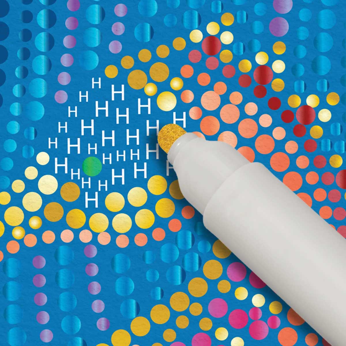 Lifelines FlowArt - Dot-by-Letter with Metallic Ink - Into the Deep