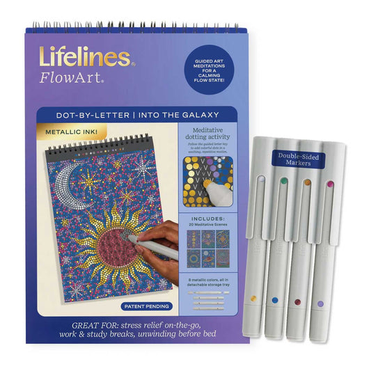 Lifelines FlowArt - Dot-by-Letter with Metallic Ink - Into the Galaxy