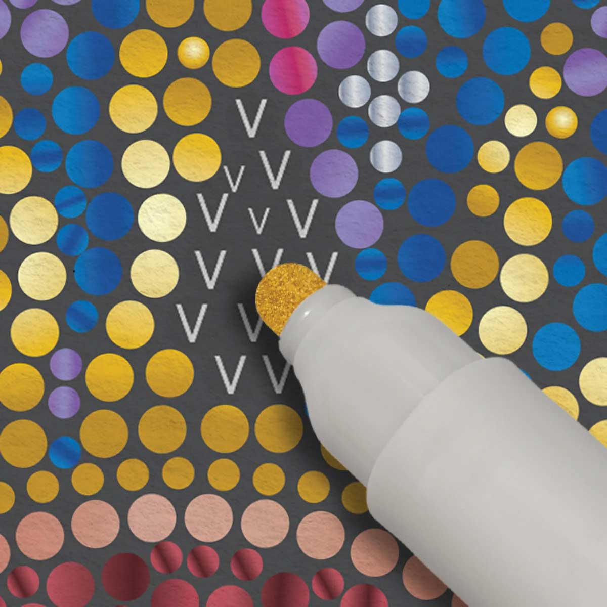Lifelines FlowArt - Dot-by-Letter with Metallic Ink - Into the Galaxy