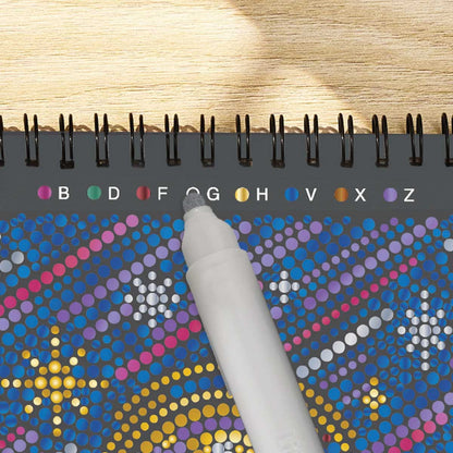 Lifelines FlowArt - Dot-by-Letter with Metallic Ink - Into the Galaxy