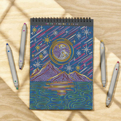 Lifelines FlowArt - Dot-by-Letter with Metallic Ink - Into the Galaxy