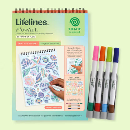 Lifelines FlowArt - Trace-by-Line - Tropical Paradise