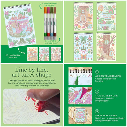 Lifelines FlowArt - Trace-by- Line - Woodland Whimsy