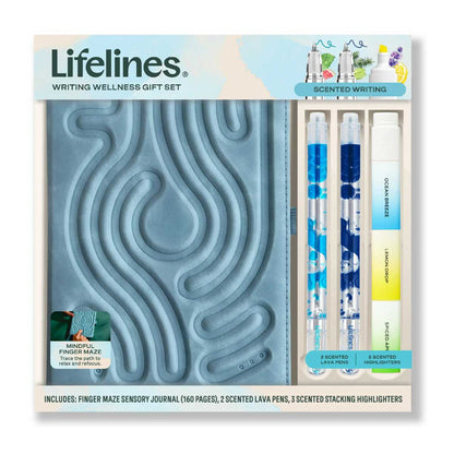 Lifelines Journal Wellness Gift Set - Blue