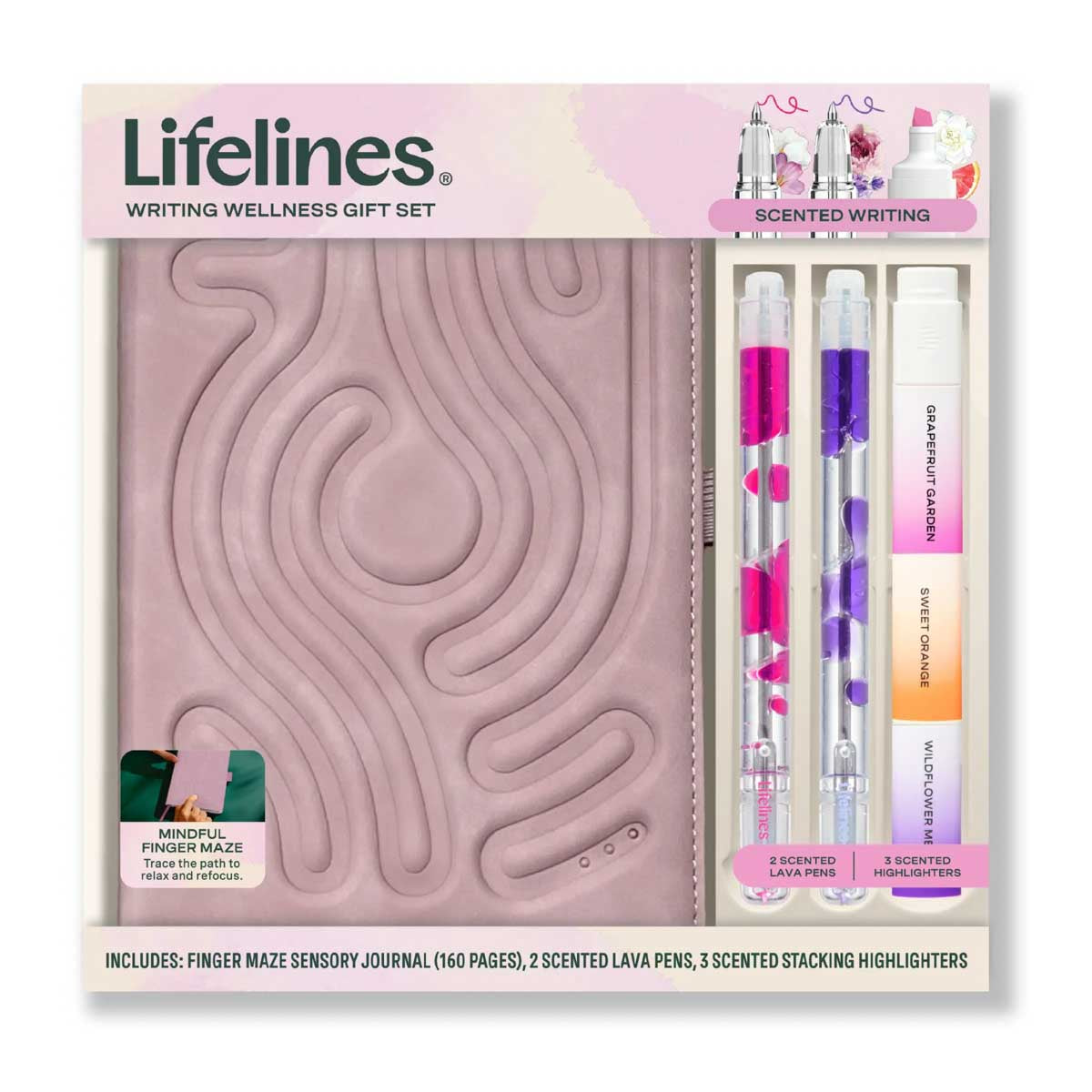 Lifelines Journal Wellness Gift Set - Pink