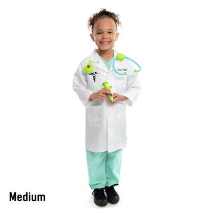 Little Adventures Doctor Coat and Scrubs Set Size Medium