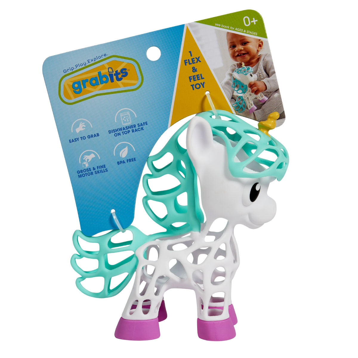Lexi Unicorn Grabits Gripimals Baby Toy