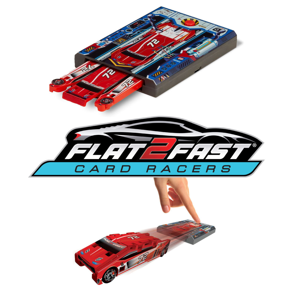 Luki Lab Flat 2 Fast Card Racers Race Cars