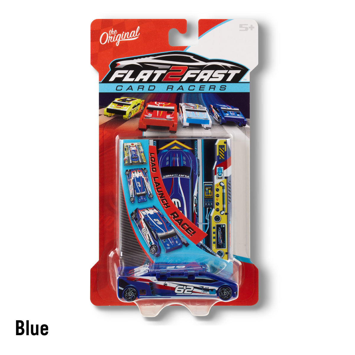 Luki Lab Flat 2 Fast Card Racers Blue Race Car