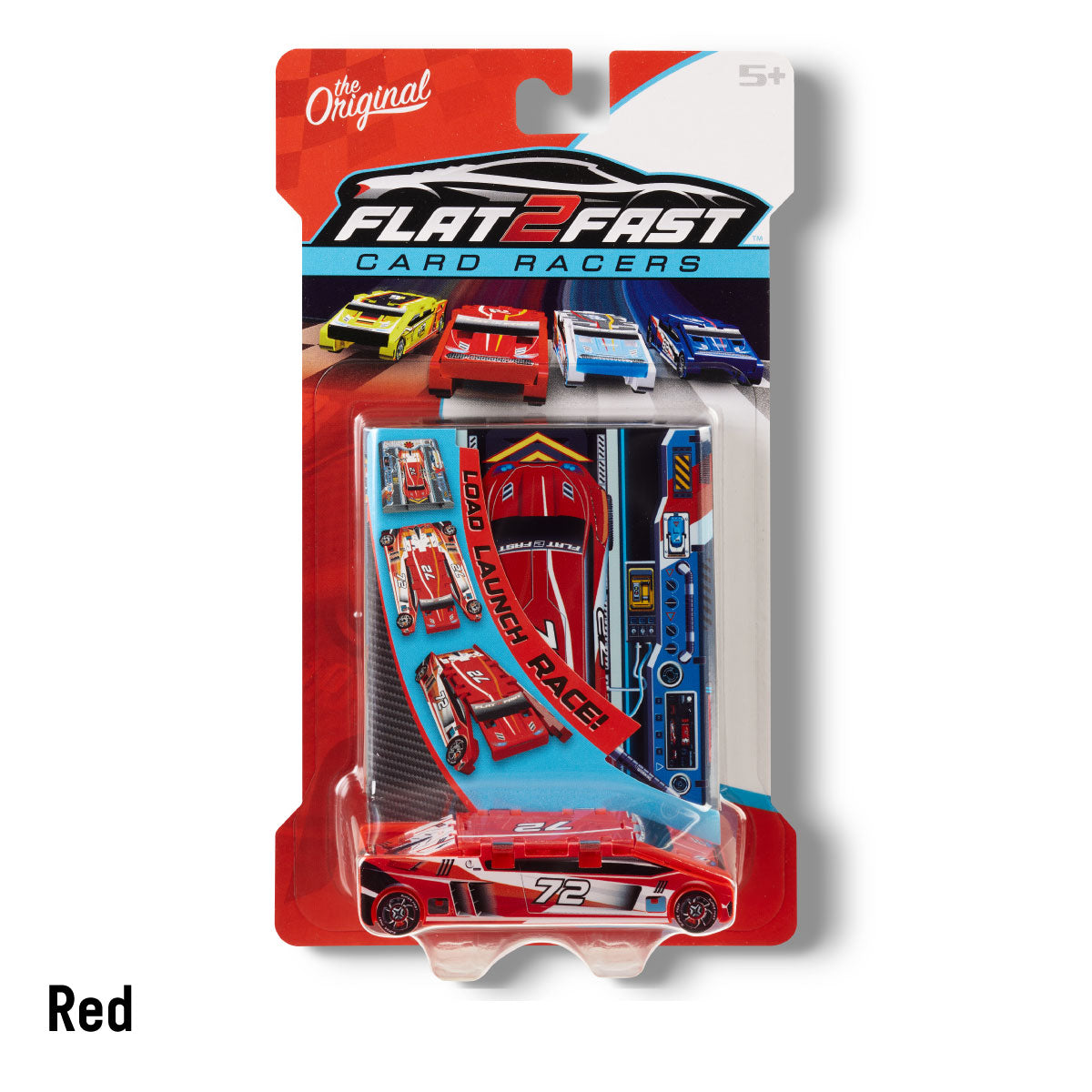 Luki Lab Flat 2 Fast Card Racers Red Race Car