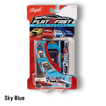 Luki Lab Flat 2 Fast Card Racers Sky Blue Race Car