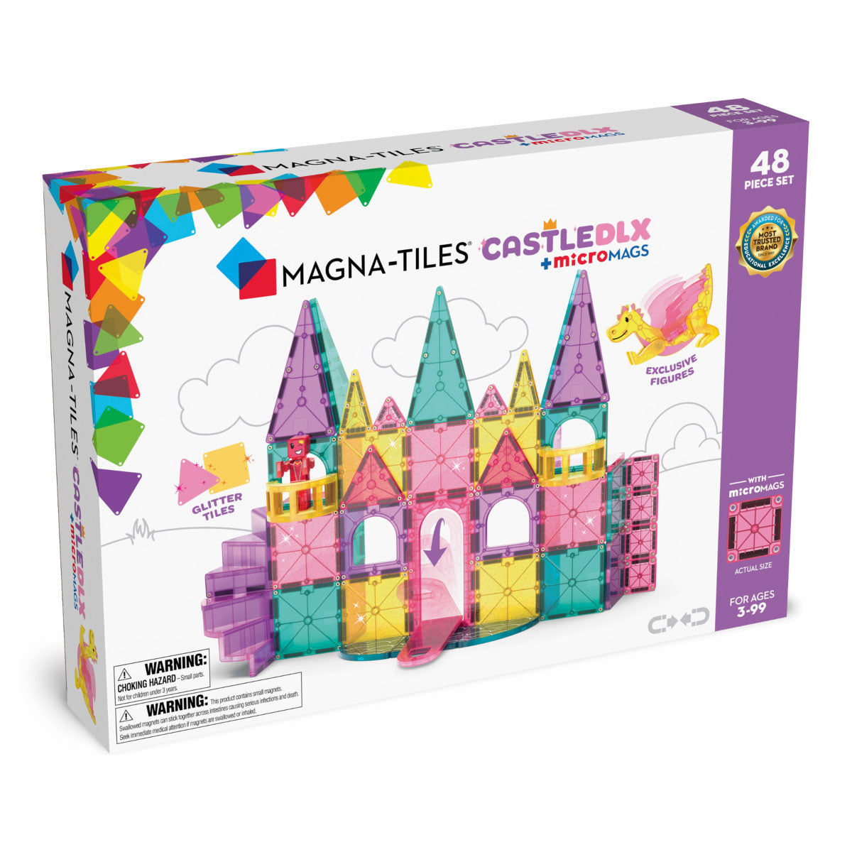 Magna-Tiles Castle DLX 48 Piece Set with MicroMags