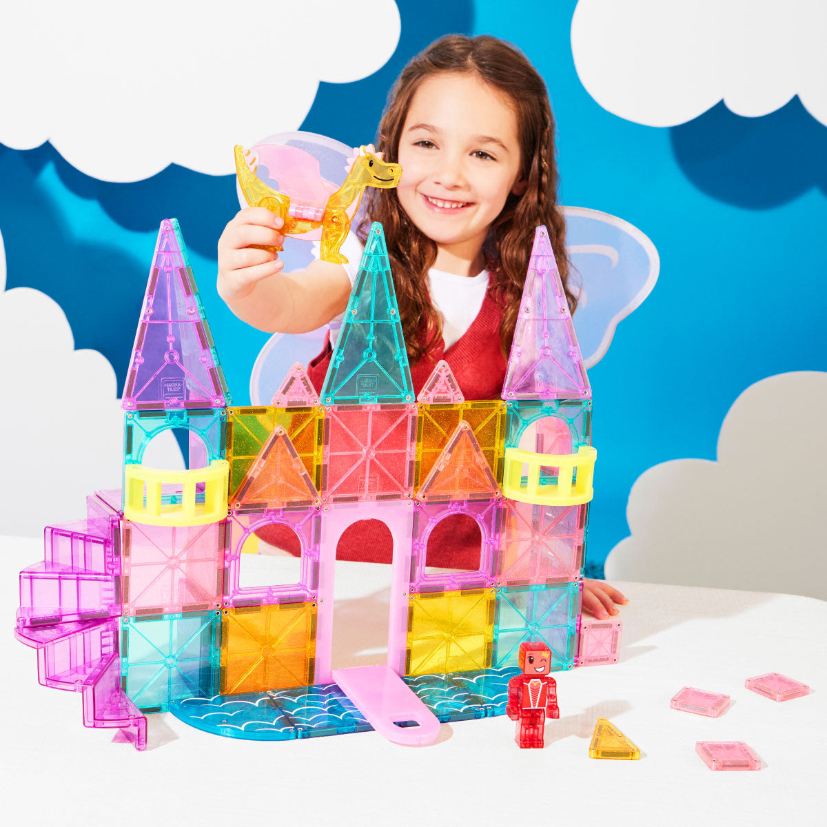 Magna-Tiles Castle DLX 48 Piece Set with MicroMags