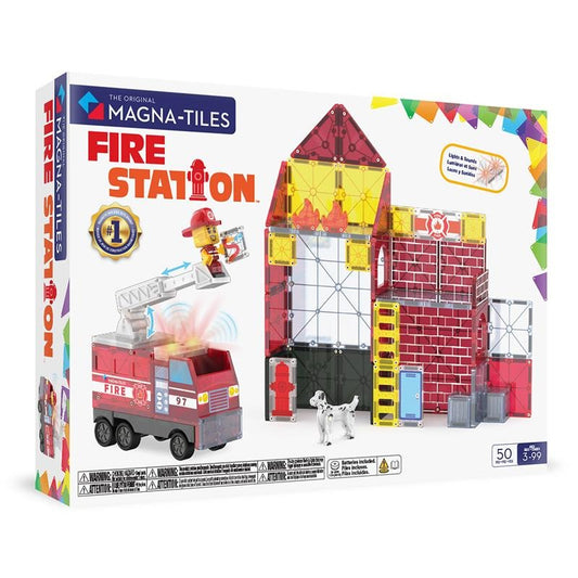 Valtech Magna-Tiles Fire Station Set - 50 Pieces