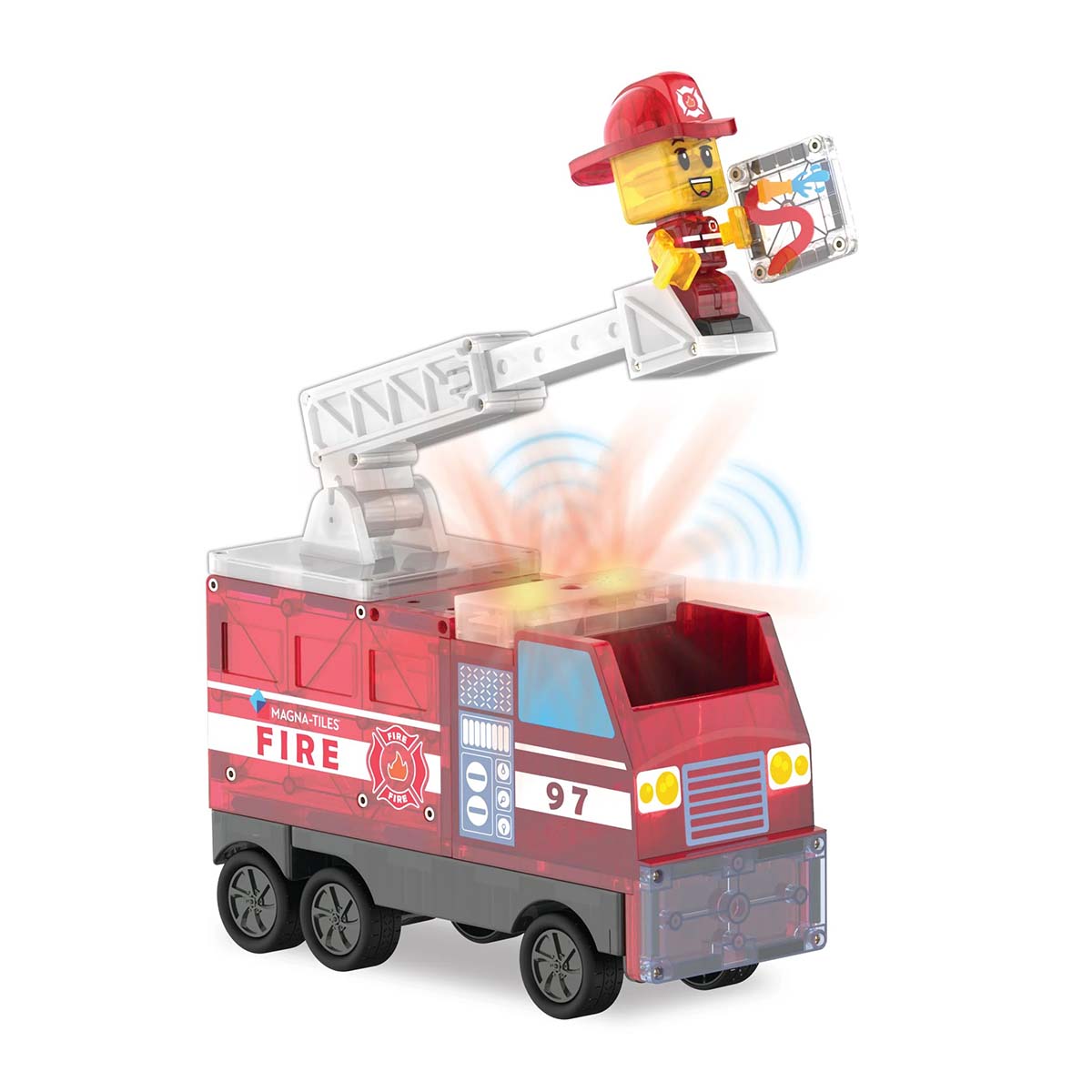 Valtech Magna-Tiles Fire Station Set - 50 Pieces