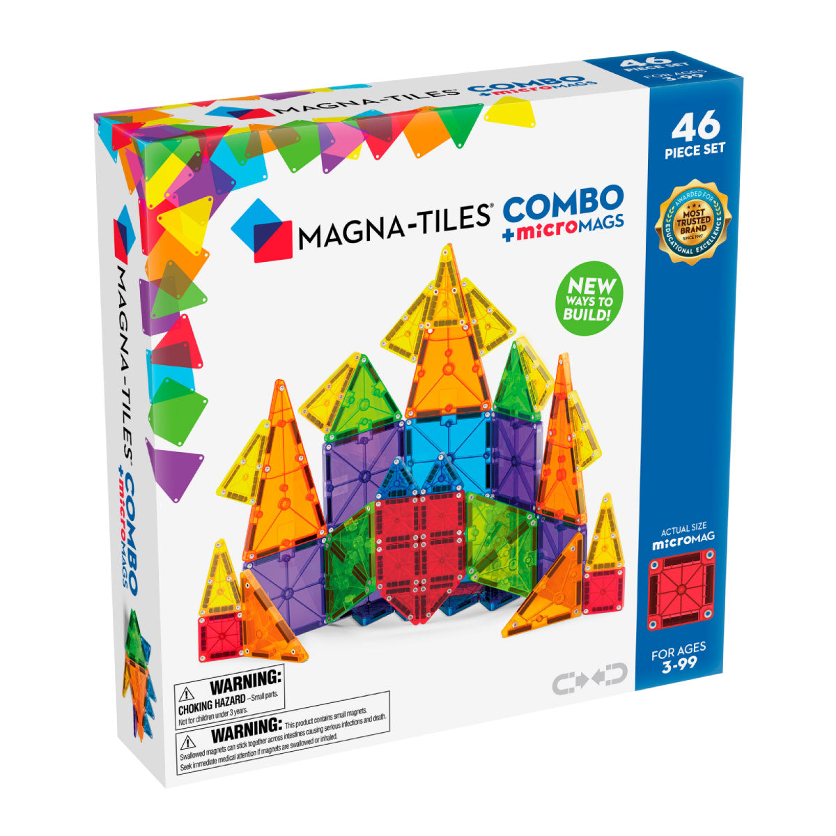 Magna-Tiles + Micro MAGS Combo 46-Piece Set