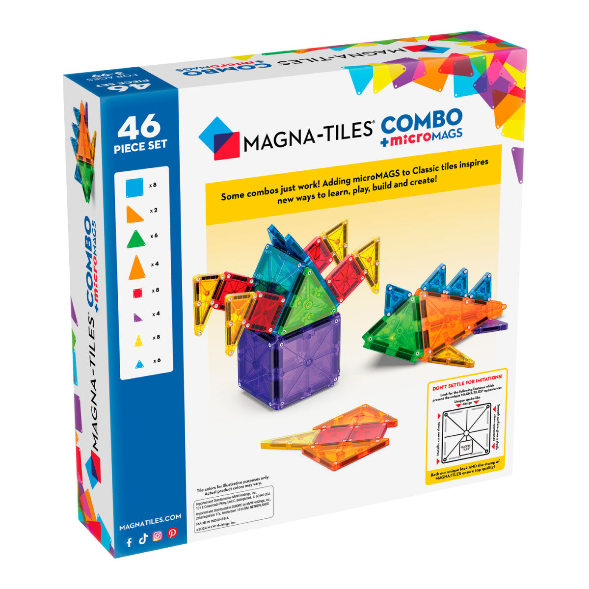 Magna-Tiles + Micro MAGS Combo 46-Piece Set