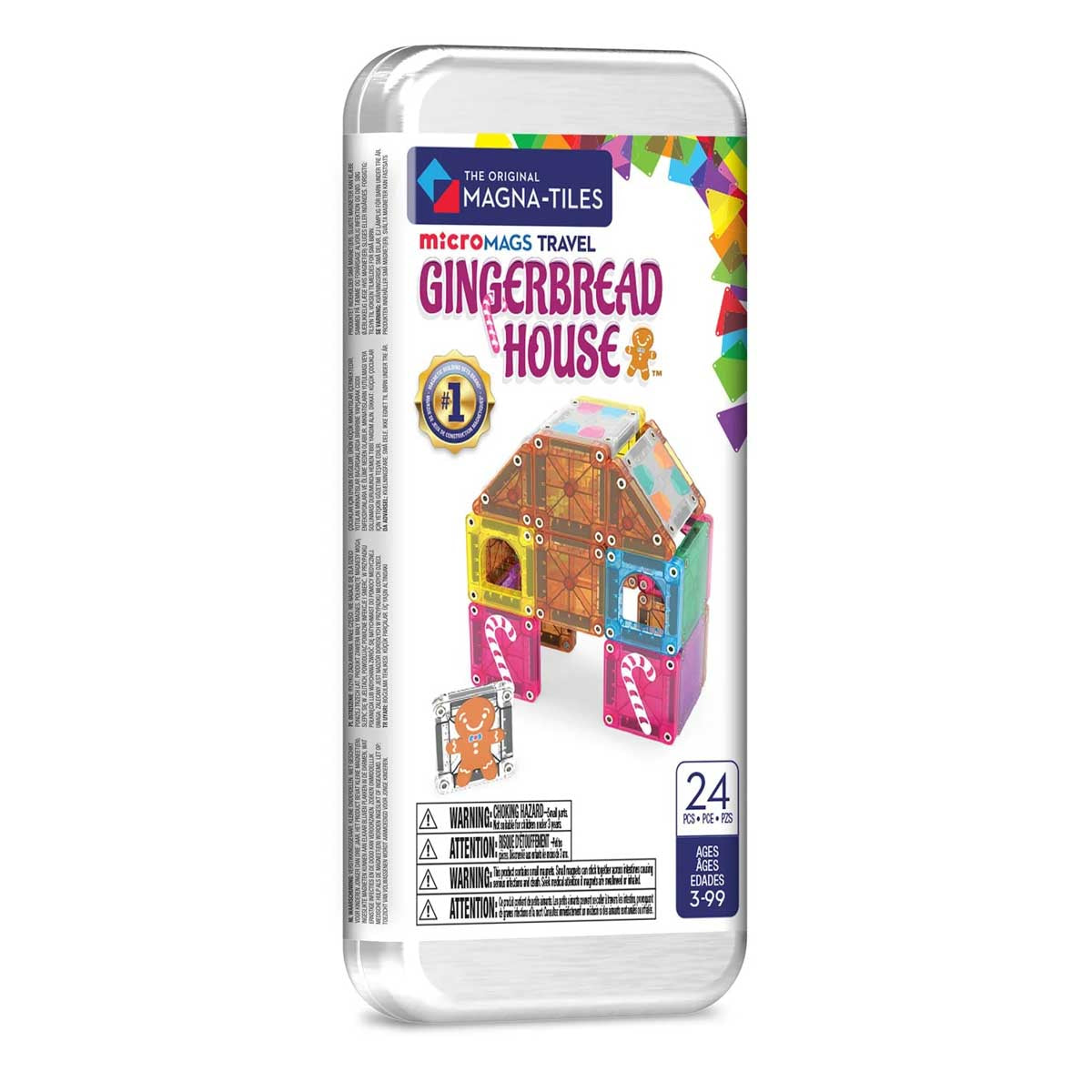 Magna-Tiles MAGNA-TILES microMAGS Gingerbread House Travel 24-Piece Set