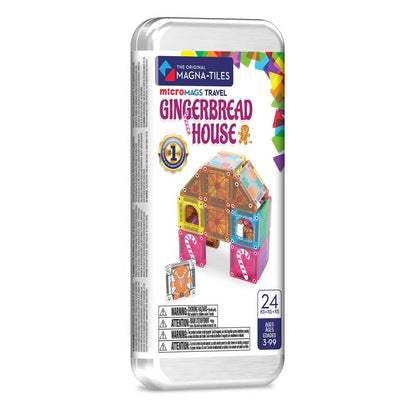 Magna-Tiles MAGNA-TILES microMAGS Gingerbread House Travel 24-Piece Set