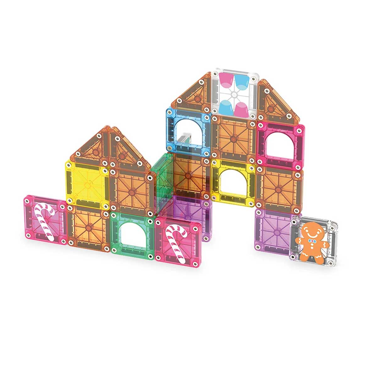 Magna-Tiles MAGNA-TILES microMAGS Gingerbread House Travel 24-Piece Set