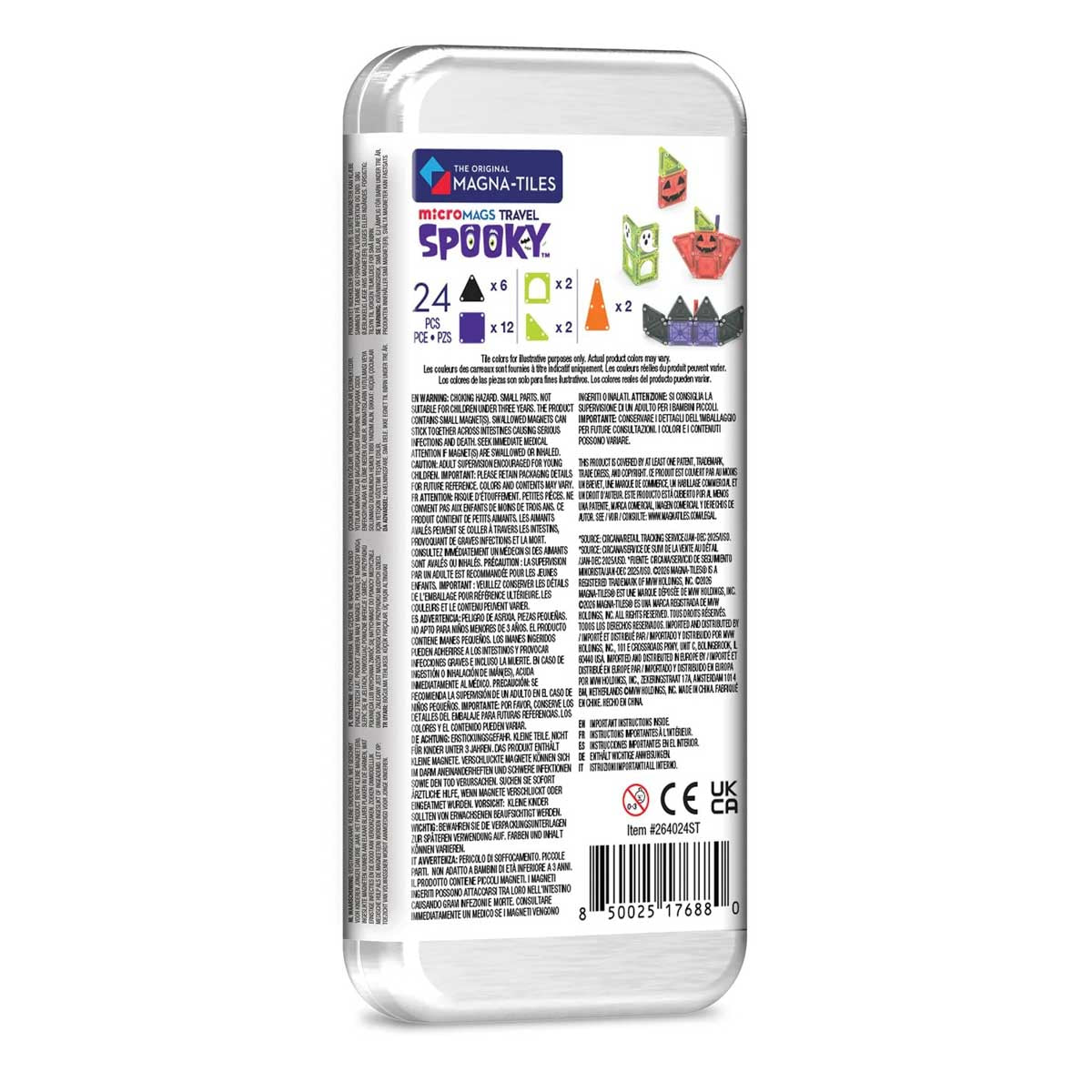 Magna-Tiles MAGNA-TILES microMAGS Spooky Travel 24-Piece Set