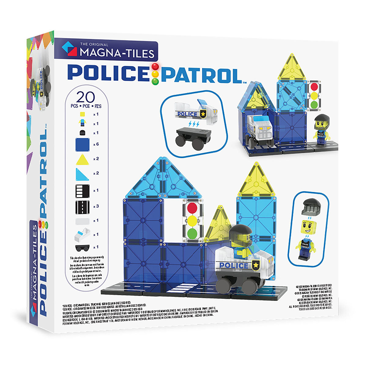 Magna-Tiles Police Patrol 20 piece Set