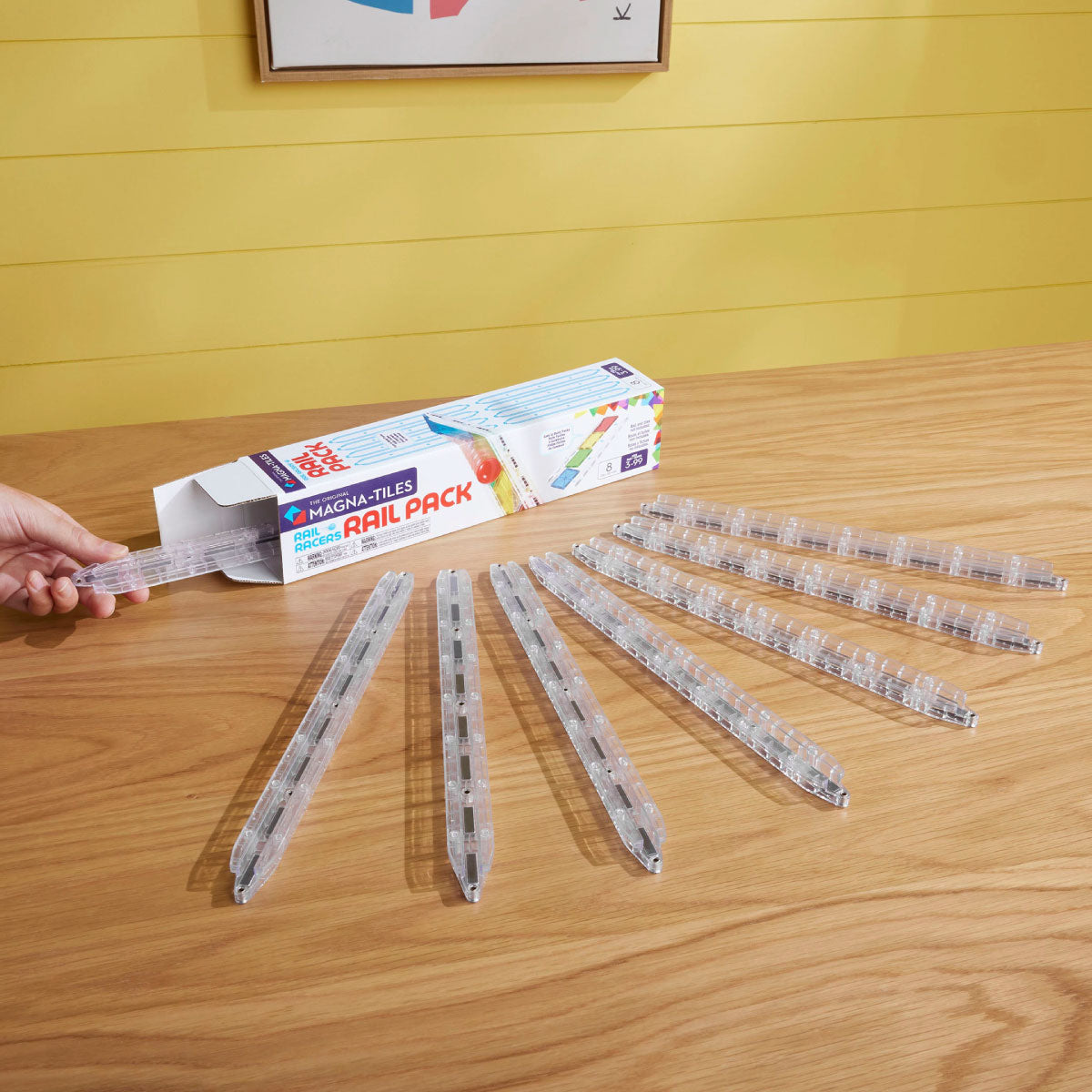Magna-Tiles Rail Racers Rail  Expansion Pack - 8 pieces