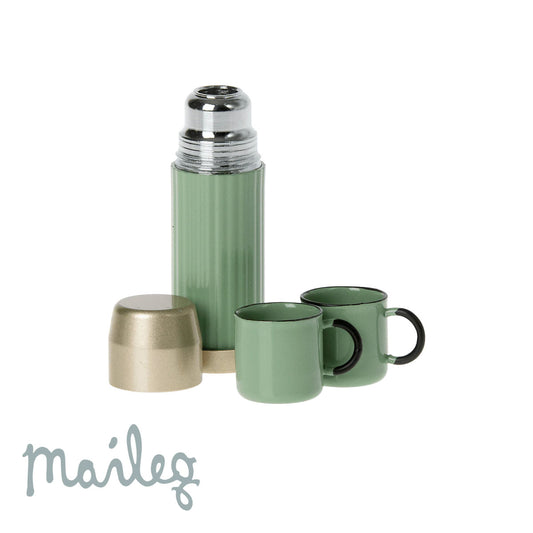 Maileg Mouse Thermos and Cups - Mint Green