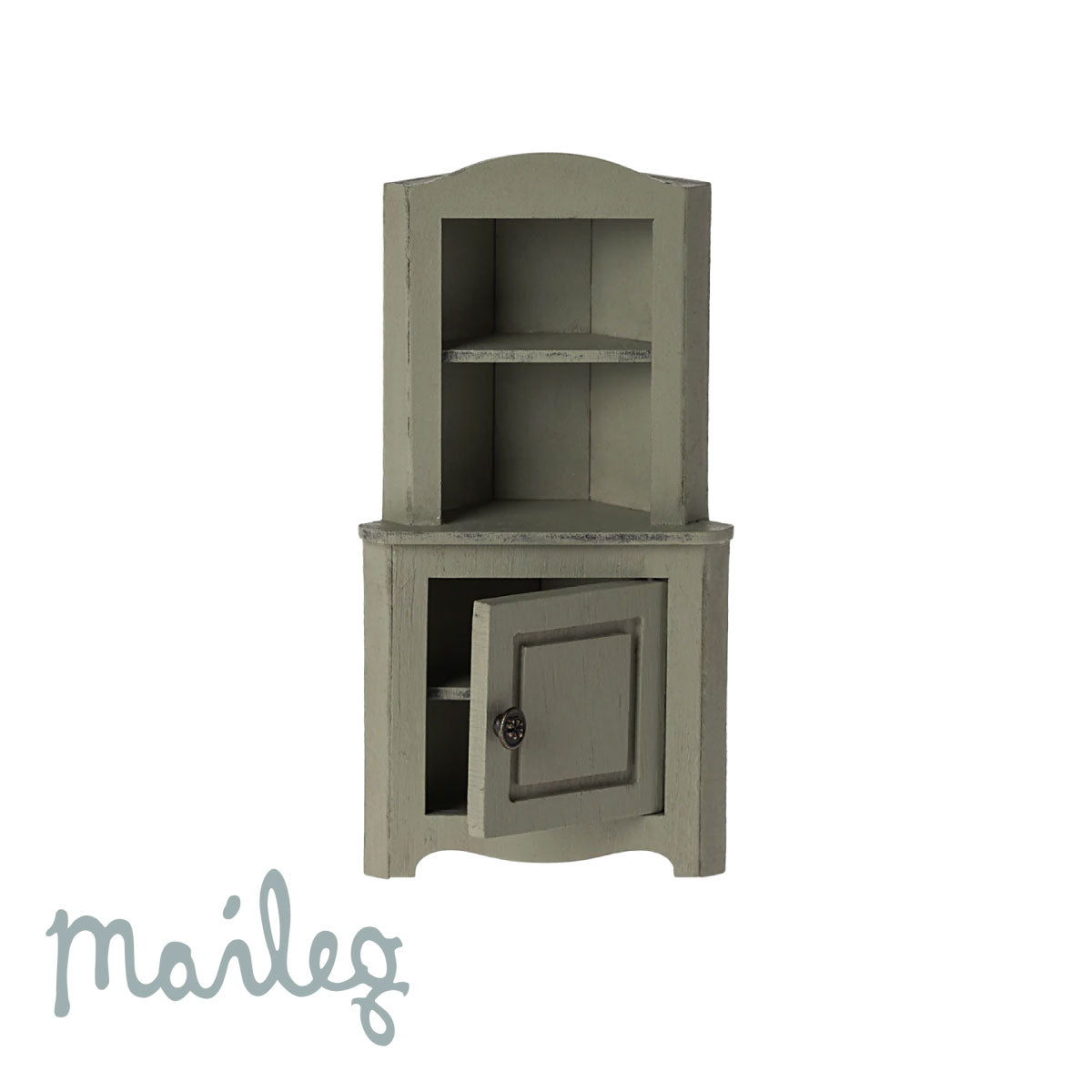 Maileg Mouse Corner Cabinet - Light Green