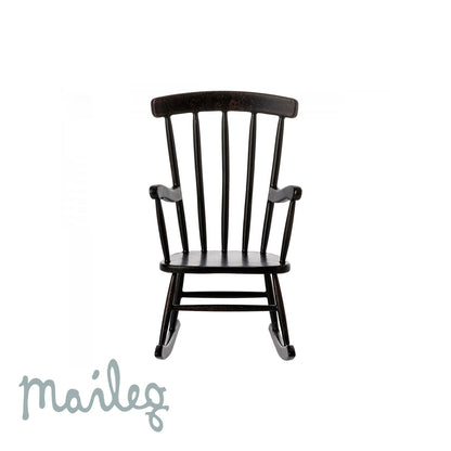 Maileg Mouse Rocking Chair - Anthracite