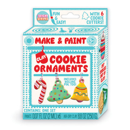 Make & Paint Clay Cookie Ornaments craft kit by Bright Stripes.