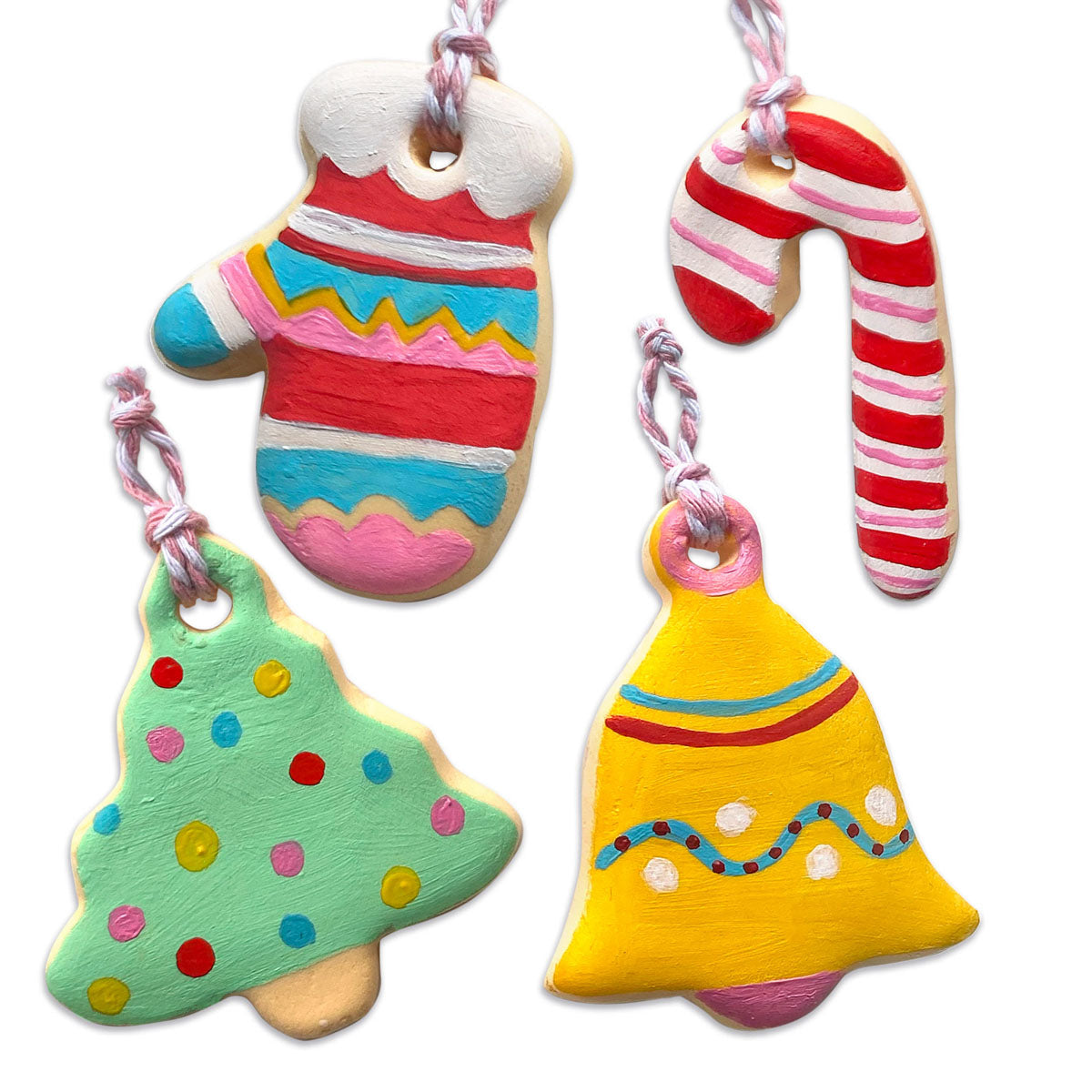 Make & Paint Clay Cookie Ornaments craft kit by Bright Stripes.