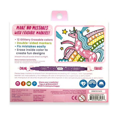 Make No Mistake! Sparkle Glittery Erasable Markers from Ooly