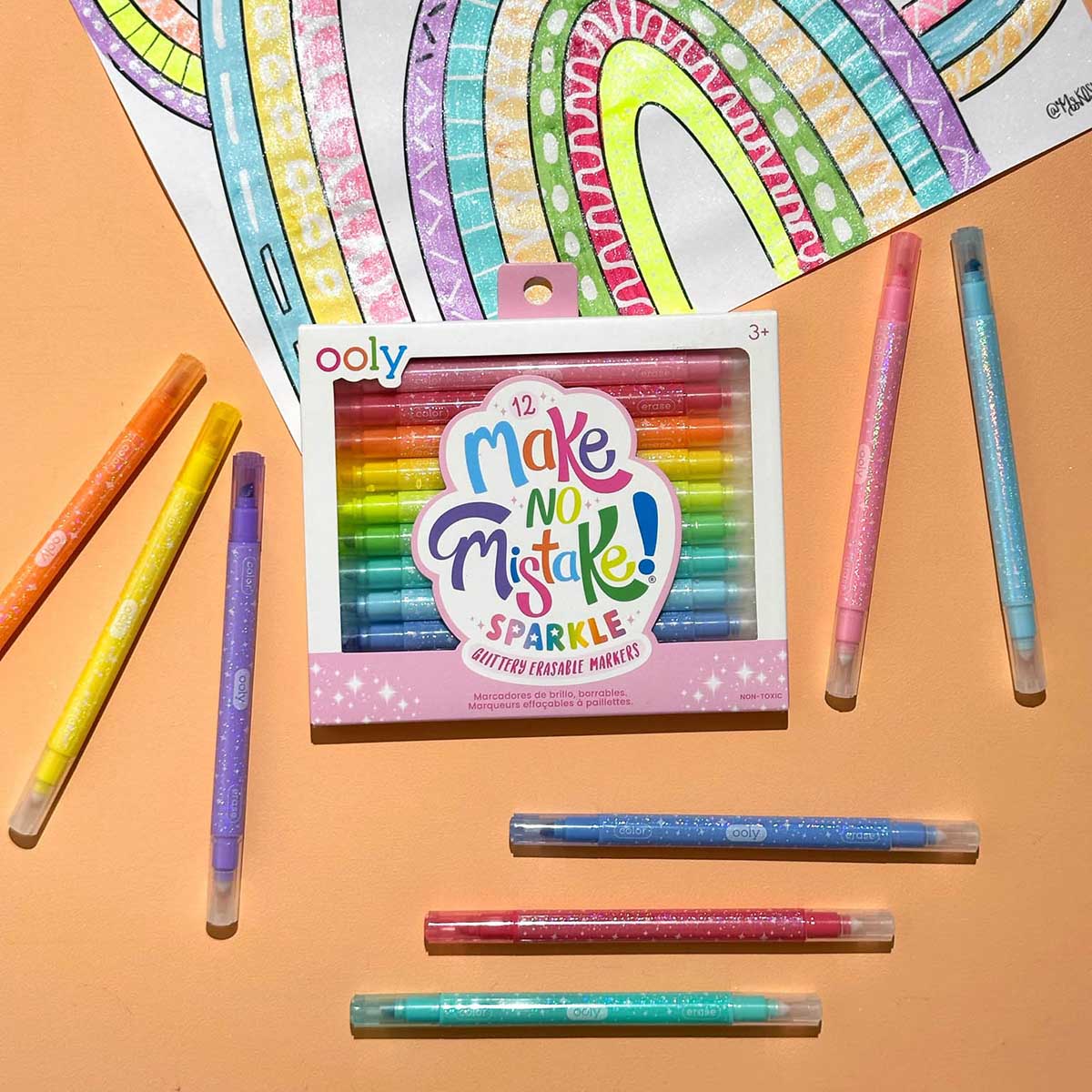 Make No Mistake! Sparkle Glittery Erasable Markers from Ooly